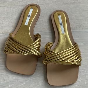 Gold Women’s Wrap Sandal - Zara